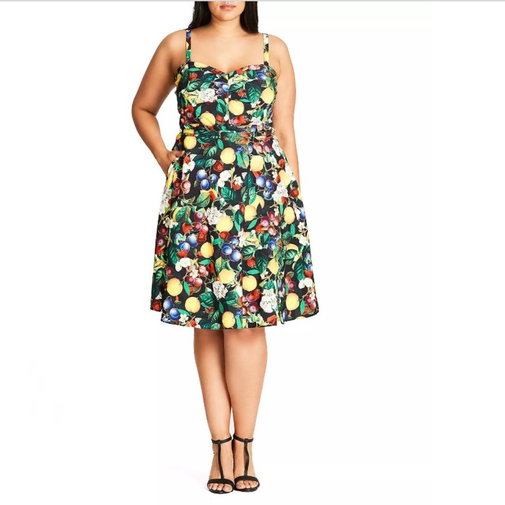 Fruit Salad Dress | City Chic Plus | Sz 18